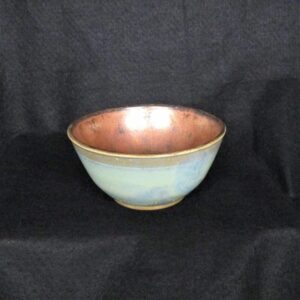 Medium Bowl -Turquoise & Copper by Artist Terry Ferris