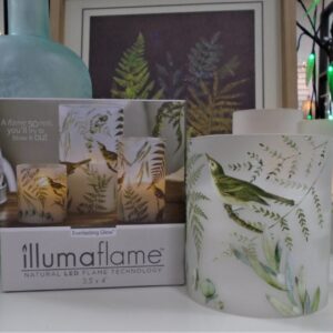 Illumiflame LED Bird & Ferns Candle