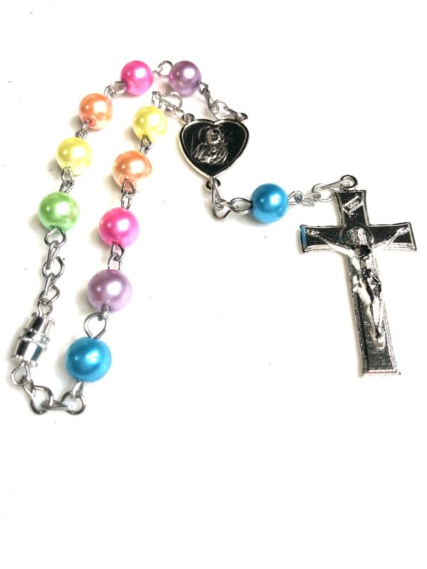 Handmade multi color car rosary
