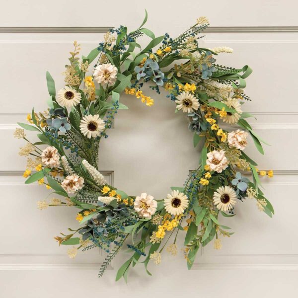 Daisy Hydrangea Wreath