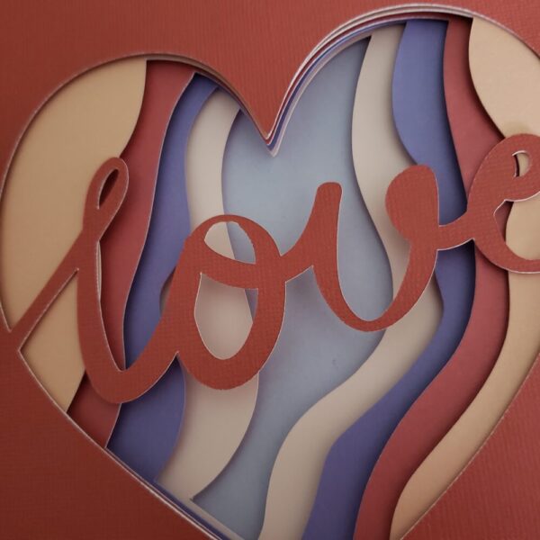 Heart of Love 3-D Layered Paper Art Decor
