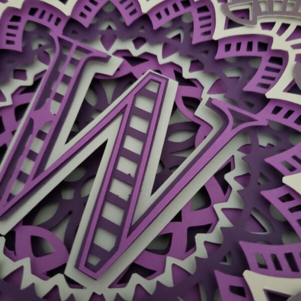 Personalized Initial Monogram Mandala 3-D Layered Paper Art Decor