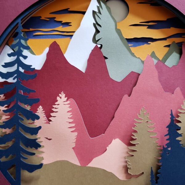 Majestic Mountains #2 – 3D Layered Paper Art Wall Décor