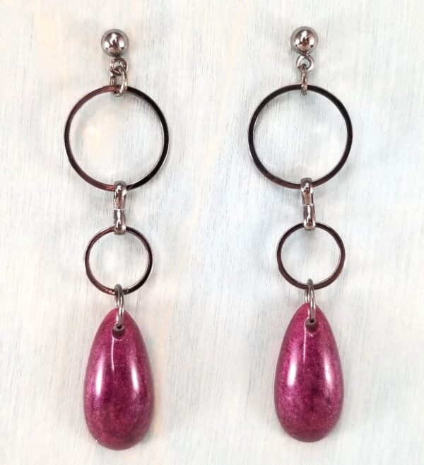 Merlot Purple Dangle Earrings