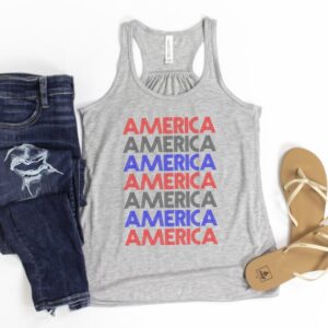 Stacked America Tank and Tee