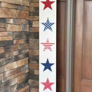 Red, White and Blue Star Porch Sign