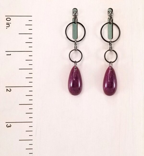Merlot Purple Dangle Earrings