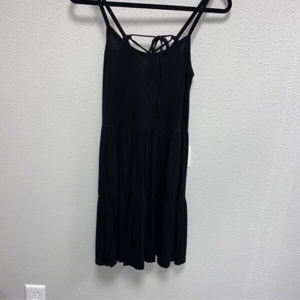 7th Ray Black Lace Up Back Dress