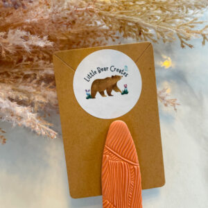 Medium Salmon Textured Barrette