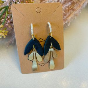 Black and Gold Statement Earring