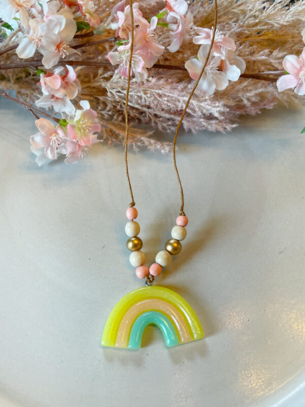 Everyday Necklace–Glitter Rainbow