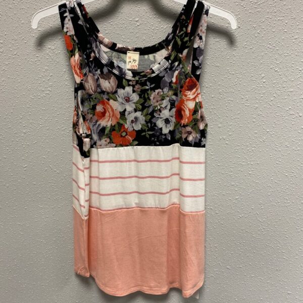7th Ray Floral Color Block Tank