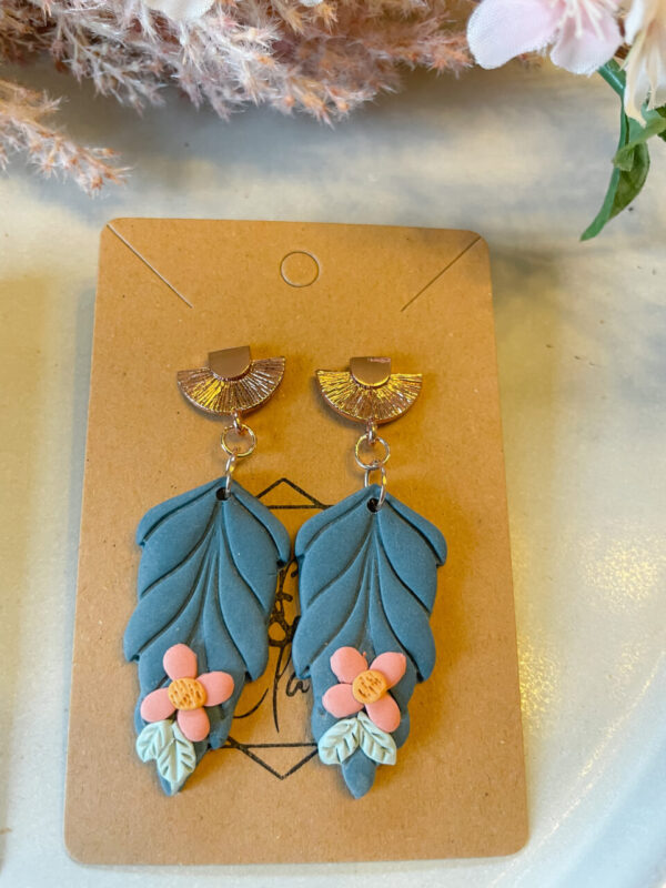 Floral Dangle Statement Earring