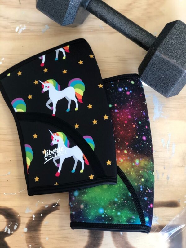 5mm Reversible Unicorn Galaxy Print Knee Sleeves (Pair)