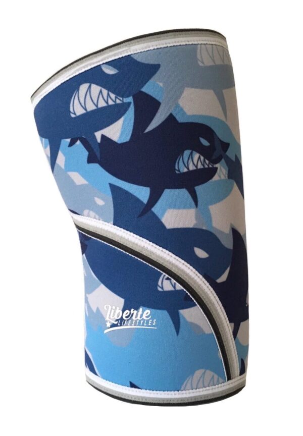 5mm Shark Print Knee Sleeves (Pair)