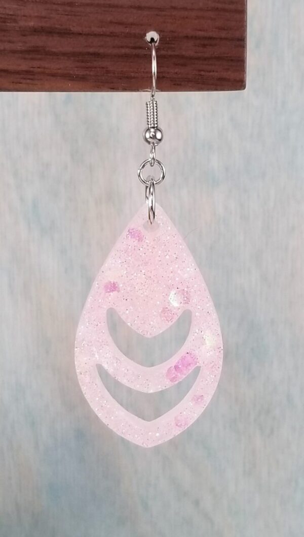 Pink Glitter Earrings