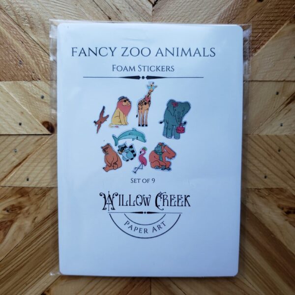 Fancy Zoo Animal Themed Foam Sticker Set