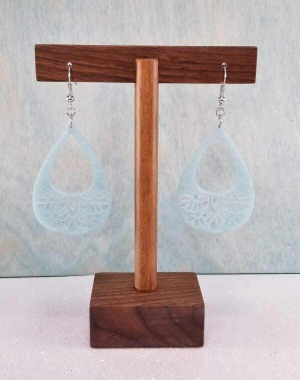 Pale Turquoise Teardrop Earrings