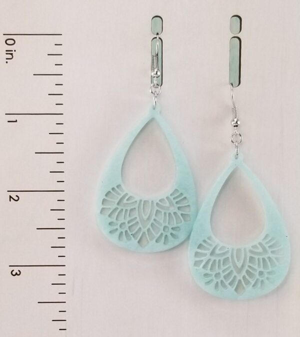 Pale Turquoise Teardrop Earrings