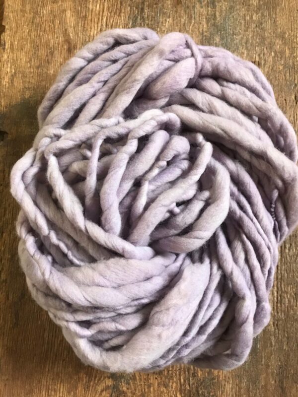 Logwood dyed merino, lavender handspun luxury yarn, 50 yards