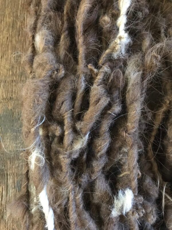 Brown Icelandic wool, undyed, 50 yards