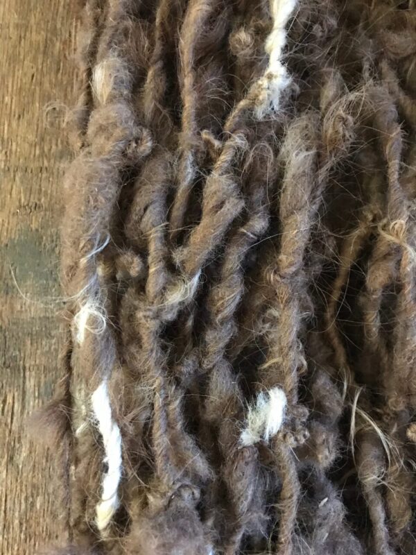 Brown Icelandic wool, undyed, 50 yards