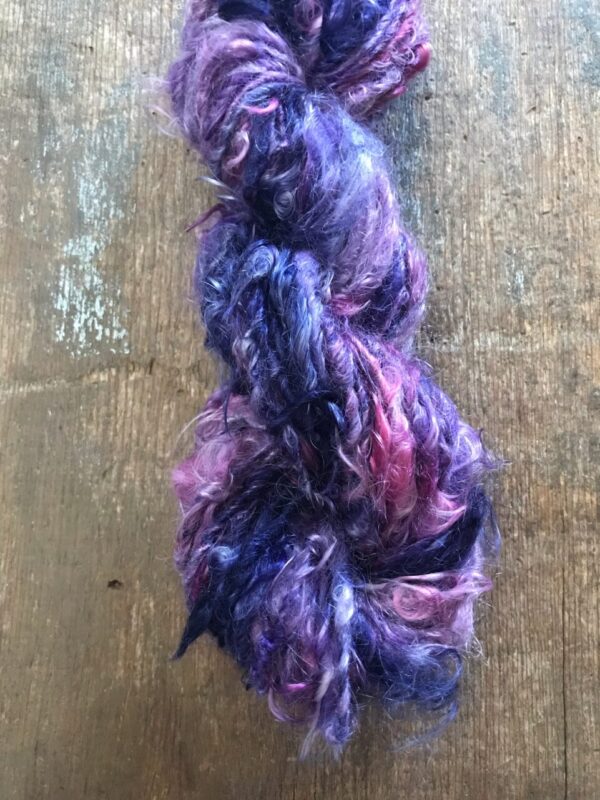 Reminisce  – purple and pink mohair yarn, 20 yards