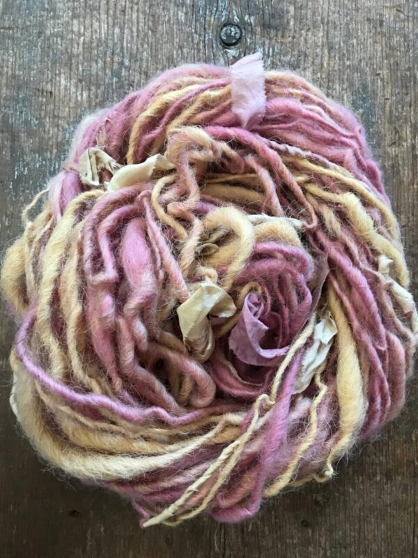 Silken Rose – naturally dyed yarn with silk fabric 30 yards