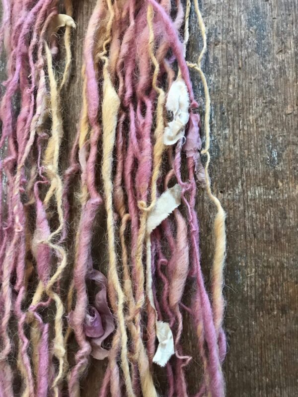 Silken Rose – naturally dyed yarn with silk fabric 30 yards
