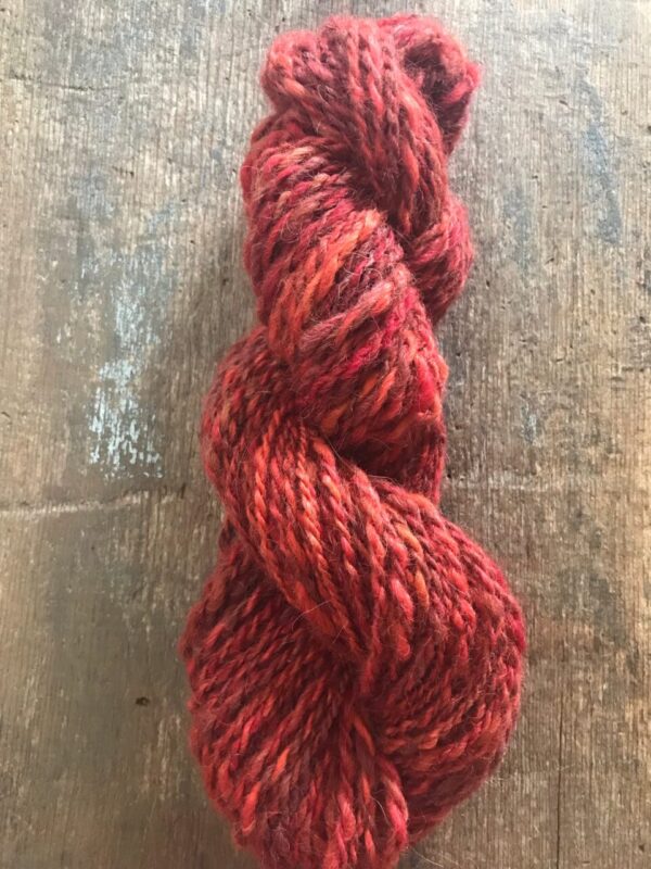 Red Riding Hood  – handspun luxury yarn, 100 yards