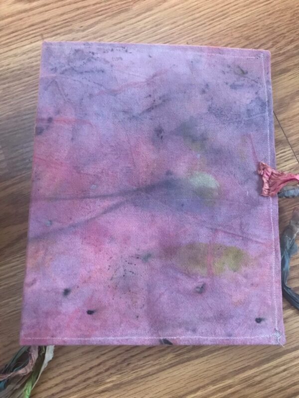 Ecoprinted art journal – multicolored cover