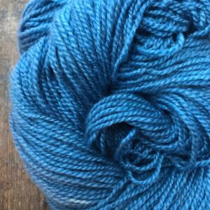 Indigo dyed fingering/sport weight yarn, 228 yards