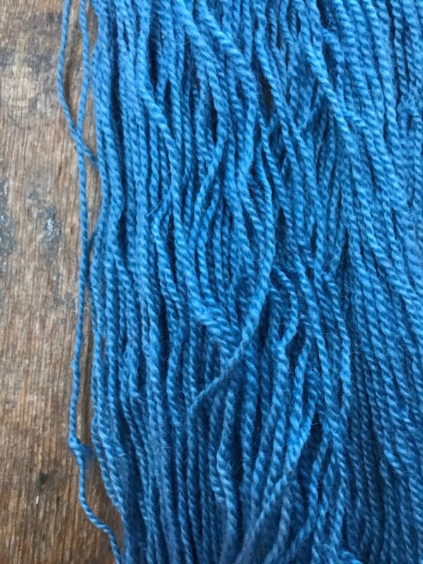 Indigo dyed fingering/sport weight yarn, 228 yards