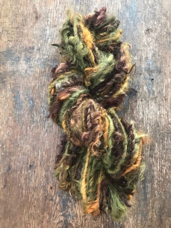 Mycelium Lincoln wool locks yarn, 20 yards