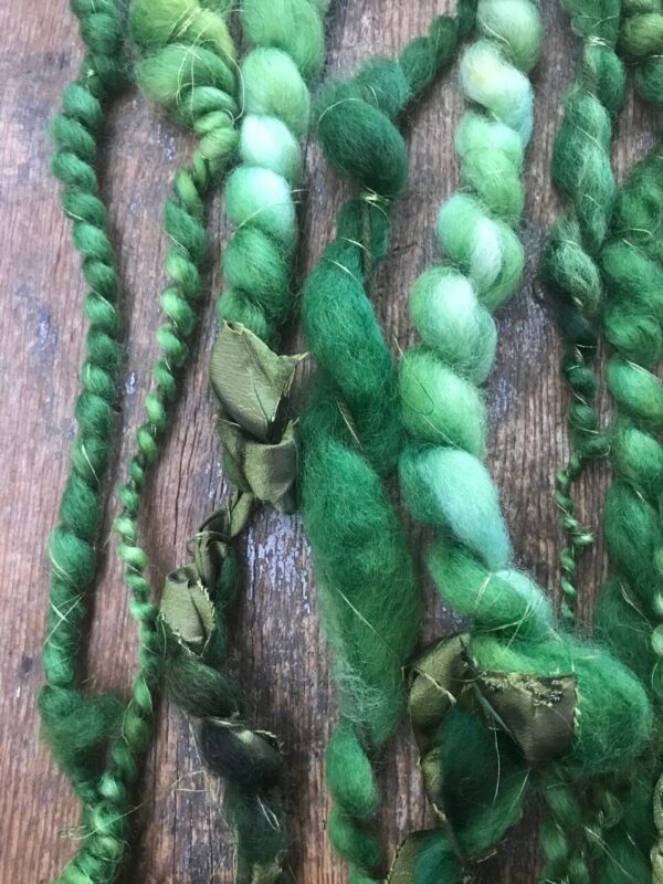 Edamame handspun yarn, 10 yards