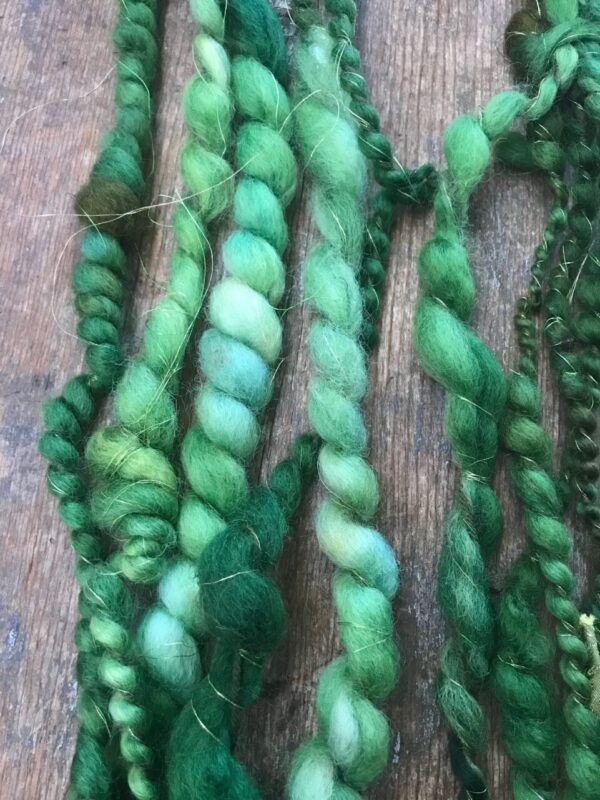 Edamame handspun yarn, 10 yards