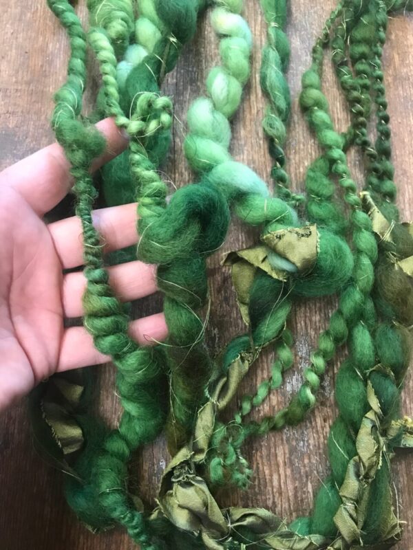 Edamame handspun yarn, 10 yards