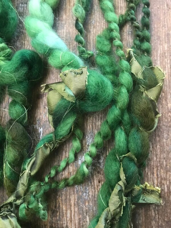 Edamame handspun yarn, 10 yards