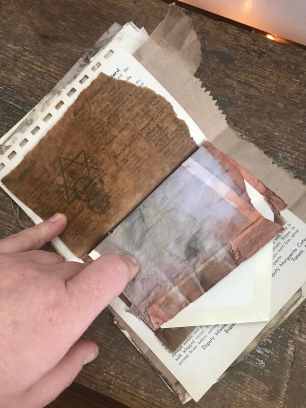 Mini art journal, rustic natural neutrals