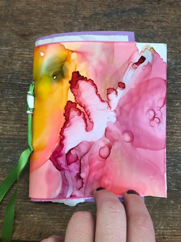 Mini art journal, bright colors!