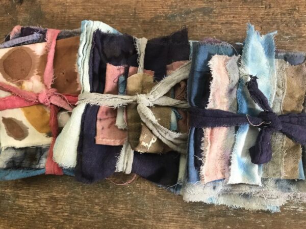 Naturally Dyed Scrappy Fabric Bundles