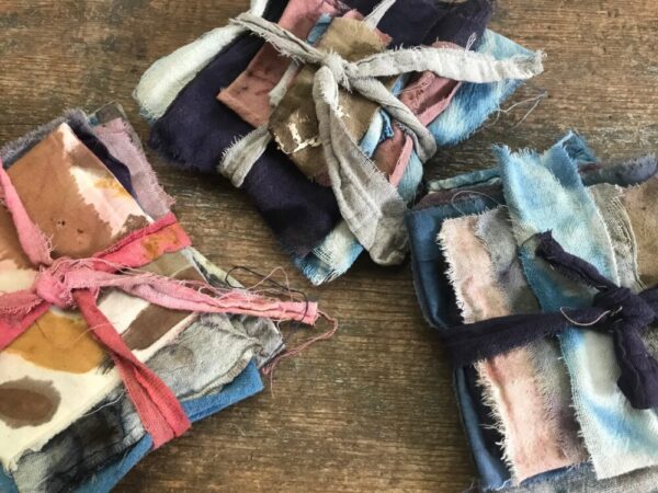 Naturally Dyed Scrappy Fabric Bundles