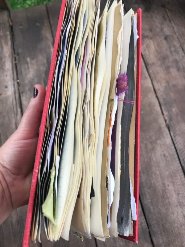 Alley Altered Book Journal, red cover – 60 page