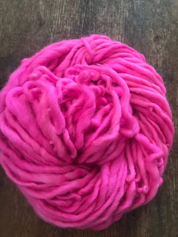 Hot Pink handspun yarn, 20 yards