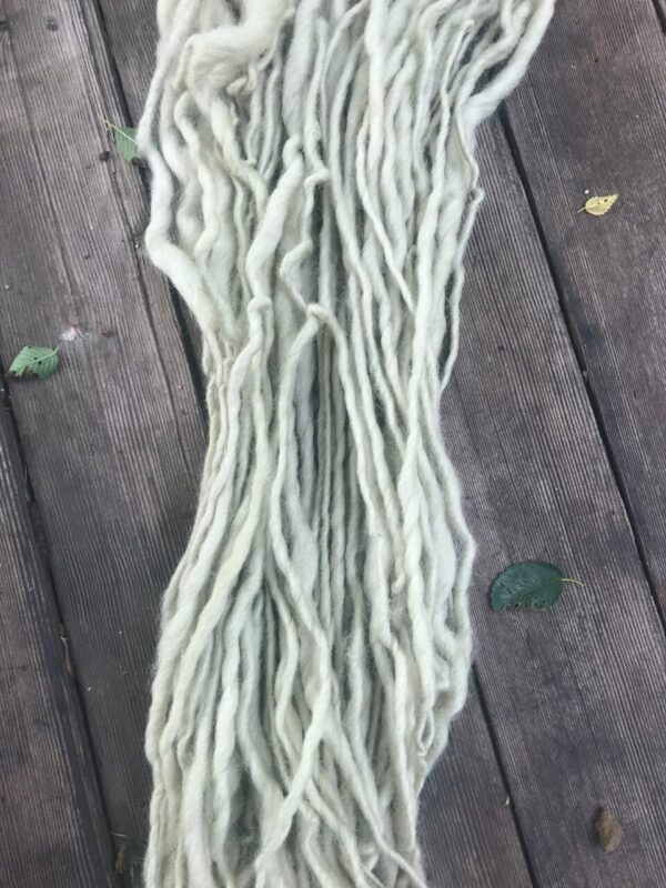 Pale green mullein naturally dyed yarn, 20 yards