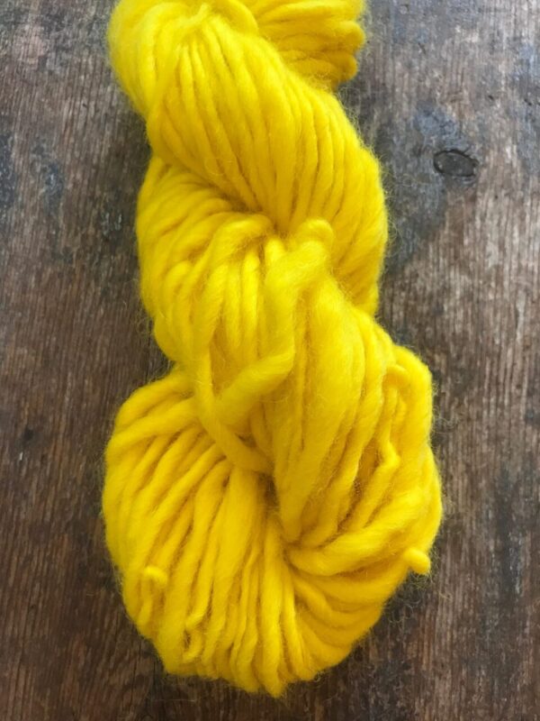 Sunshine Yellow handspun yarn, 20 yards