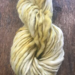 Black walnut leaf naturally bundle dyed handspun yarn, 20 yards