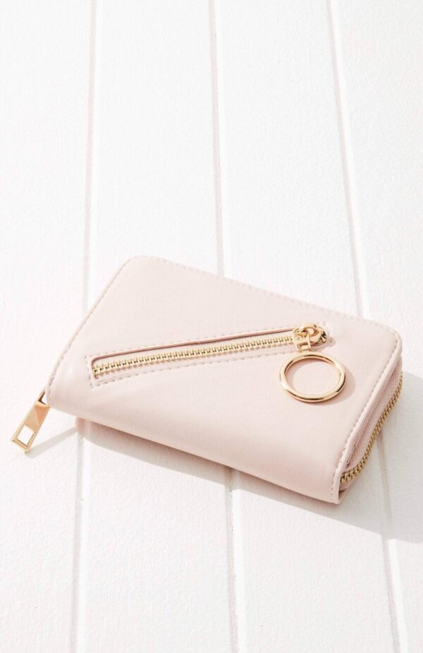 Mia Vegan Leather Bi-Fold Wallet – Light Pink