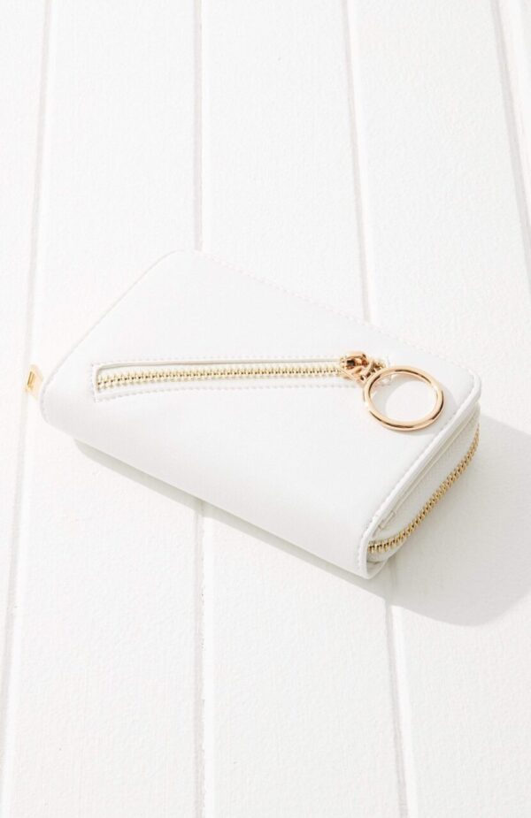 Mia Vegan Leather Bi-Fold Wallet – White
