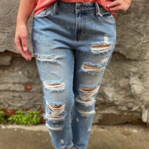 The Kari Distressed Crop Jeans